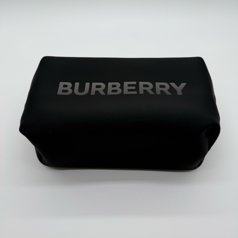 Burberry Black Logo Travel Pouch Toiletry Bag — Unisex